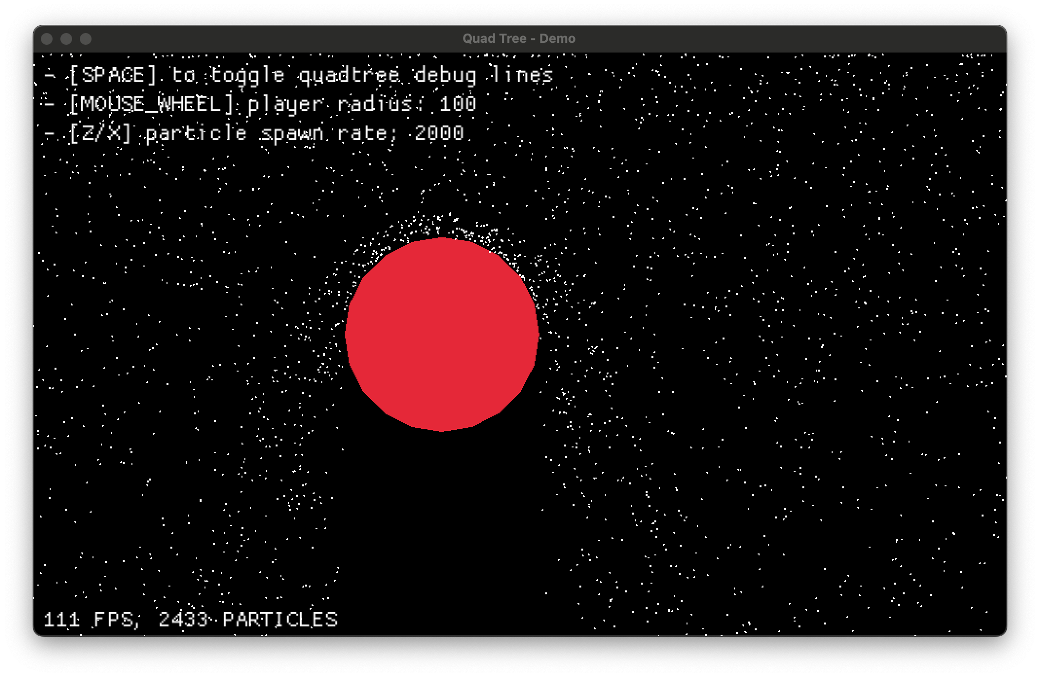 Quadtree collision demo poster